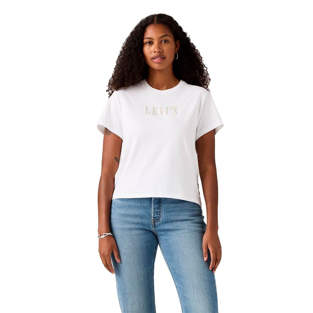Graphic Classic Tee Rhinestone Serif Log, Rhinestone Serif Log, S