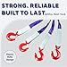 Kivomot Industrial-Grade 5 ft (1.5m) Polyester Lifting Sling – 8,800 lbs (4 Ton) Capacity, 4 Legs, 6:1 Safety Ratio, G80 Hooks – Heavy-Duty, Durable, and Safe for Rigging and Overhead Lifting