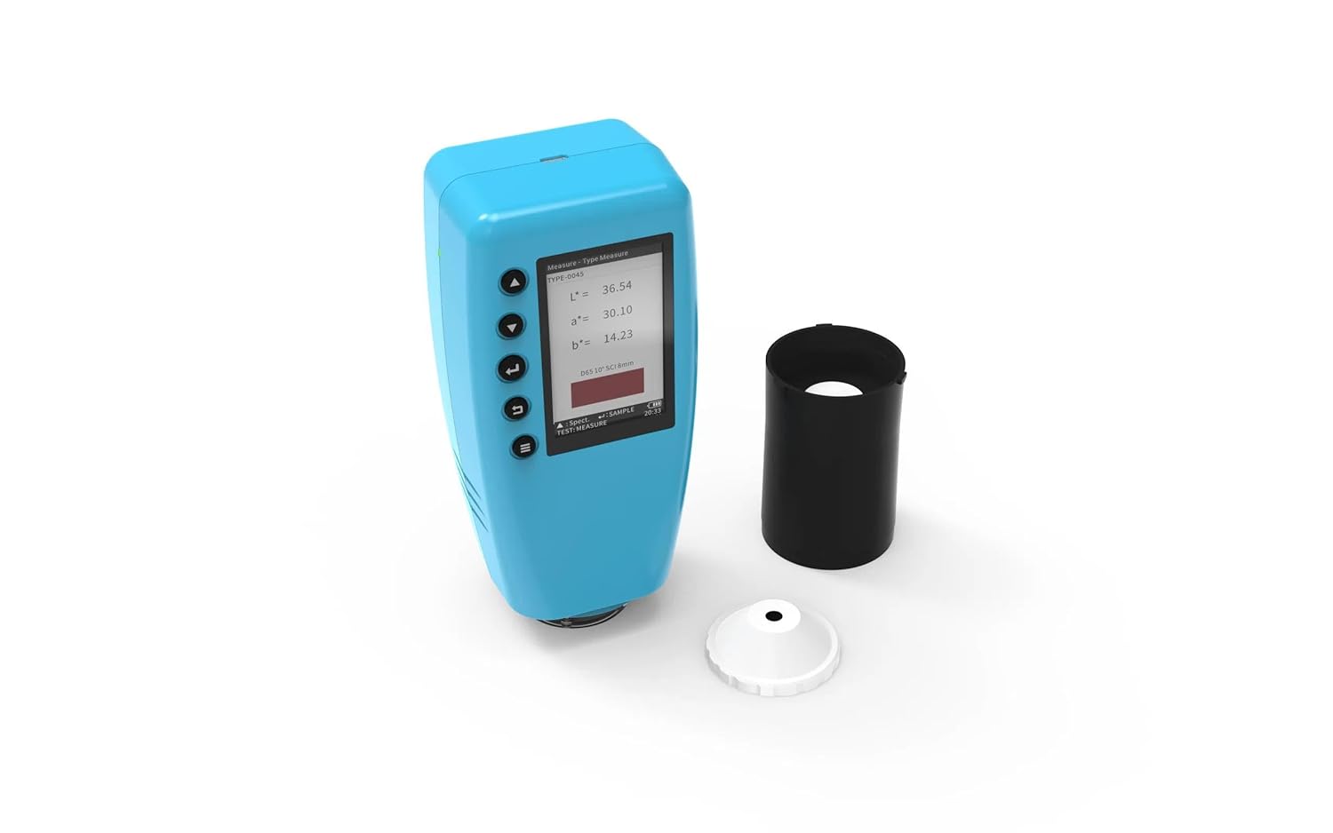 New Portable Simplified Colorimeter WR10QC Digital Color Reader, Apertures 8mm, Color Simulation, ΔE*ab<0.1, CIELAB, Wavelength: 400-700nm