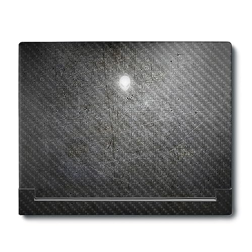 Image of MightySkins Carbon Fiber Skin Compatible with Alienware X16 R1 (2023) Full Wrap Kit - Scratched Up | Protective, Durable Textured Carbon Fiber Finish | Easy to Apply & Change Styles | Made in The USA