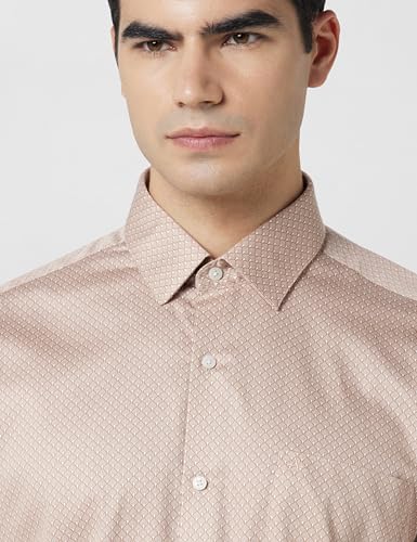 Image of Arrow Men Cotton Slim Fit Shirt (ARAEOSH1721 Lt. Brown, 42)