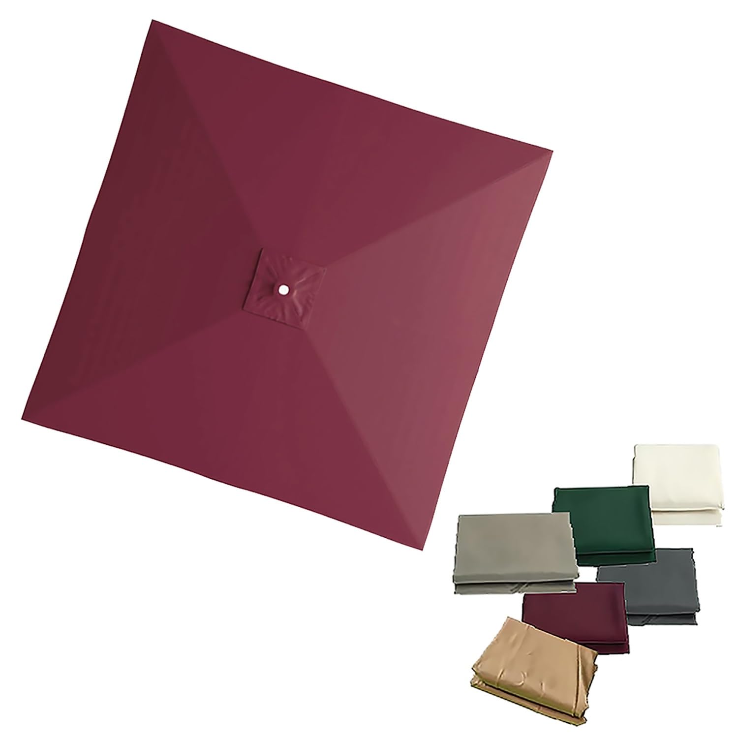 ¿Parasol descolorido? Toldo de recambio impermeable burdeos de 2.5x2.5m cuadrado