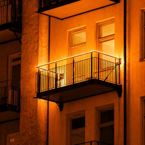 Image of COXO 2 Meters LED Rope Light for Decoration - Waterproof Orange SMD Cove Light for Ceiling, Home Decor, LED Pipe Light for Diwali, Festival, Indoor, Outdoor Use (Orange, 2 Meter)