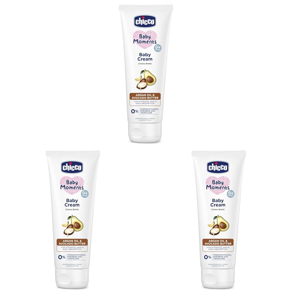 Chicco Baby Moments Baby Cream for Babies with Argan Oil & Avocado Butter, 100g| Natural Ingredients for Hydrated Skin | Dermatologically Tested | Phenoxyethanol, Parabens & Lauryl sulphates free-picture-21