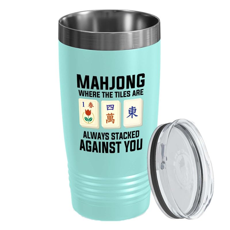 Mahjong Teal Edition Viking Tumbler 20oz miniatura 1