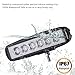 YITAMOTOR Single Row LED Light Bar 2PCS 18W 6Inch Spot Led Light Pods Light Offroad Work Light Fog Lights Driving Light for Truck Boat Tractors SUV ATV 4WD Car Golf Cart 12V 24V, 2 Years Warranty