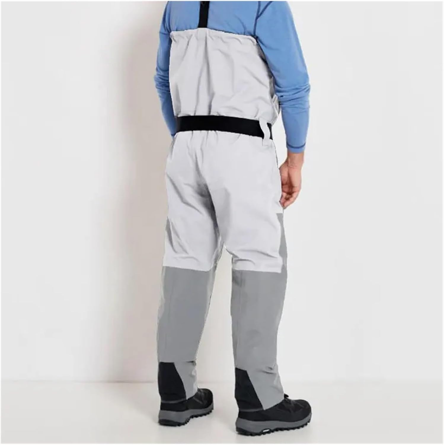 Waders Fishing Wader Convertible Stout Stockingfoot with Zipper Waterproof Breathable Wading Adventure(L)
