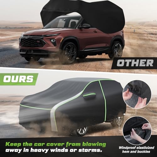 Image of Mixsuper Liner Car Cover for Chevy Trailblazer 2020-2026, 7 Layers Full Car Cover All Weather Car Covers for Trailblazer, Waterproof Outdoor Cover with Zipper Door Reflective Strips