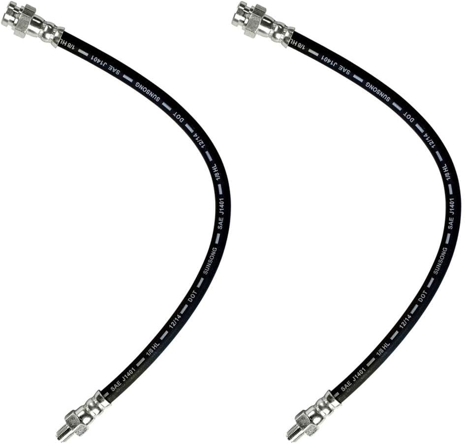 Brake Lines Hoses - Pair Hydraulic Brake Hose Front, Brake Line 2PC for Datsun Pickup 1967-1977 for Nissan 520 Pickup 1966-1968 for Nissan 521 Pickup 1968-1972