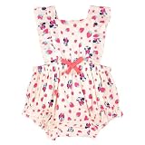 Disney Minnie Mouse Infant Baby Girls Square Neck Sleeveless Ruffle Romper Pale Peach 18 Months
