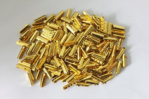 WP-TT 200 Pcs Shoelace Bullet Metal Ends Aglet Repair Shoe Lace Tips Replacement DIY Demension: 4x18mm/ 0.16‘’x0.7‘’(Gold)