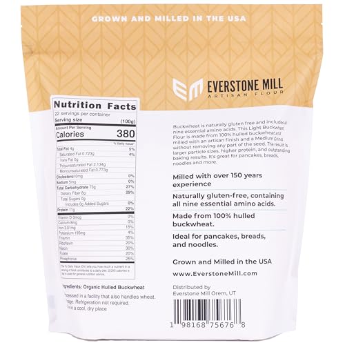 Buckwheat Flour | 5 LBS | Premium Quality Organic | Light/White | Medium Grind
