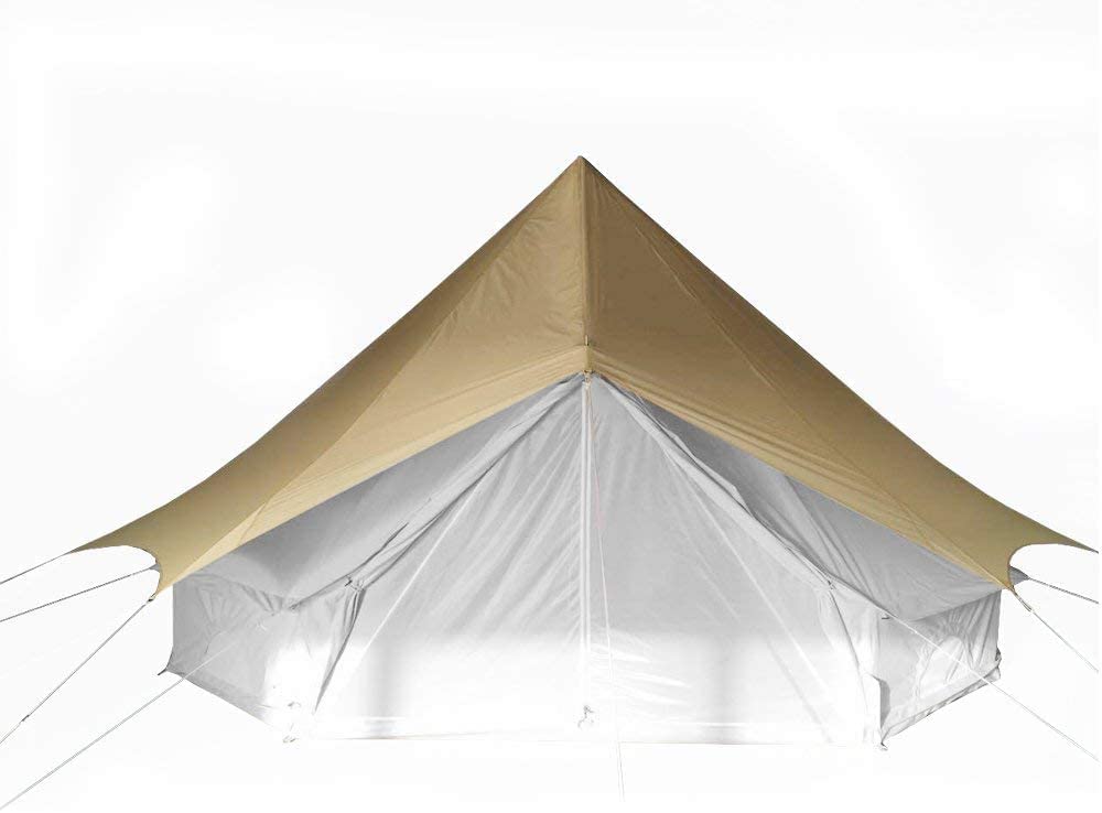 Sport Tent Beige Waterproof Oxford Top Tarp Sunshade For Camping Cotton Canvas Bell Tent (, For 4M/13.1Ft Tent)