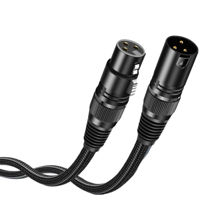 XLR-Audiokabel, Karaoke-Mikrofon, Sounddose, Stereo, vergoldeter XLR-Stecker, Stecker auf Buchse (2 m)