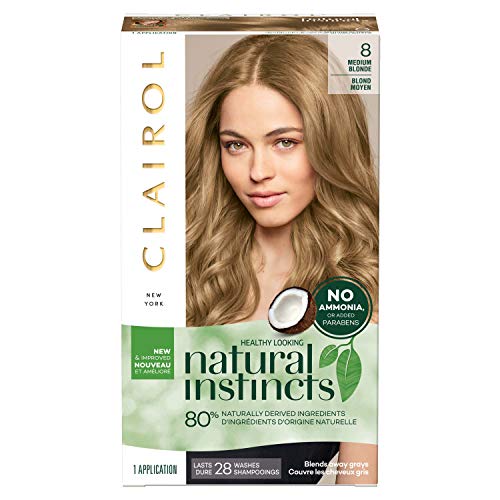 Clairol Natural Instincts Semi-Permanent, 8 Medium Blonde, Moonlight Blonde, 1 Count