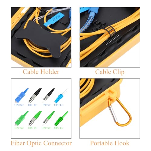 WSOLDMA Fiber Optic OTDR Launch Cable Box FTTH Test Tool Dead Zone Eliminator - Single Mode 9/125 (SC/APC-LC/UPC, 1000m) alternate view