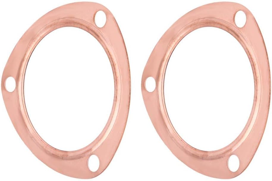 3inch Copper Header Collector Gaskets Reusable Compatible with SBC BBC 302 350 454 383 Gaskets 2pcs