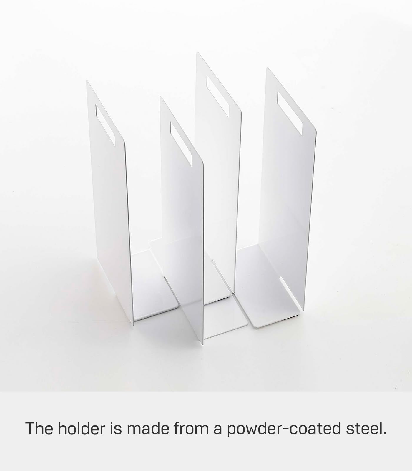 Yamazaki 4316 TOWER Towel Organizers (Set of 2), white, Steel, 14.5 x 14.5 x 30 cm