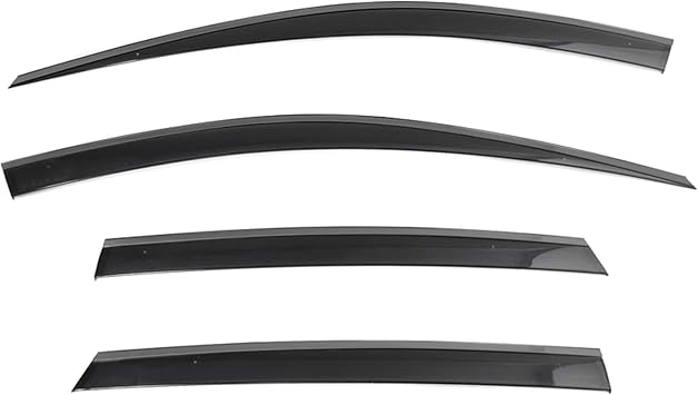 WellVisors Window Visors Wind Deflectors Compatible with Volkswagen VW 2021-2026 ID.4 with Black Trim Rain Guards 3-847VW023