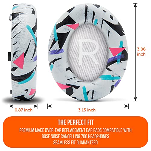 Image of WC Wicked Cushions Thick Premium Replacement Earpads for Bose 700 Noise Cancelling Headphones (NC700) -90s White