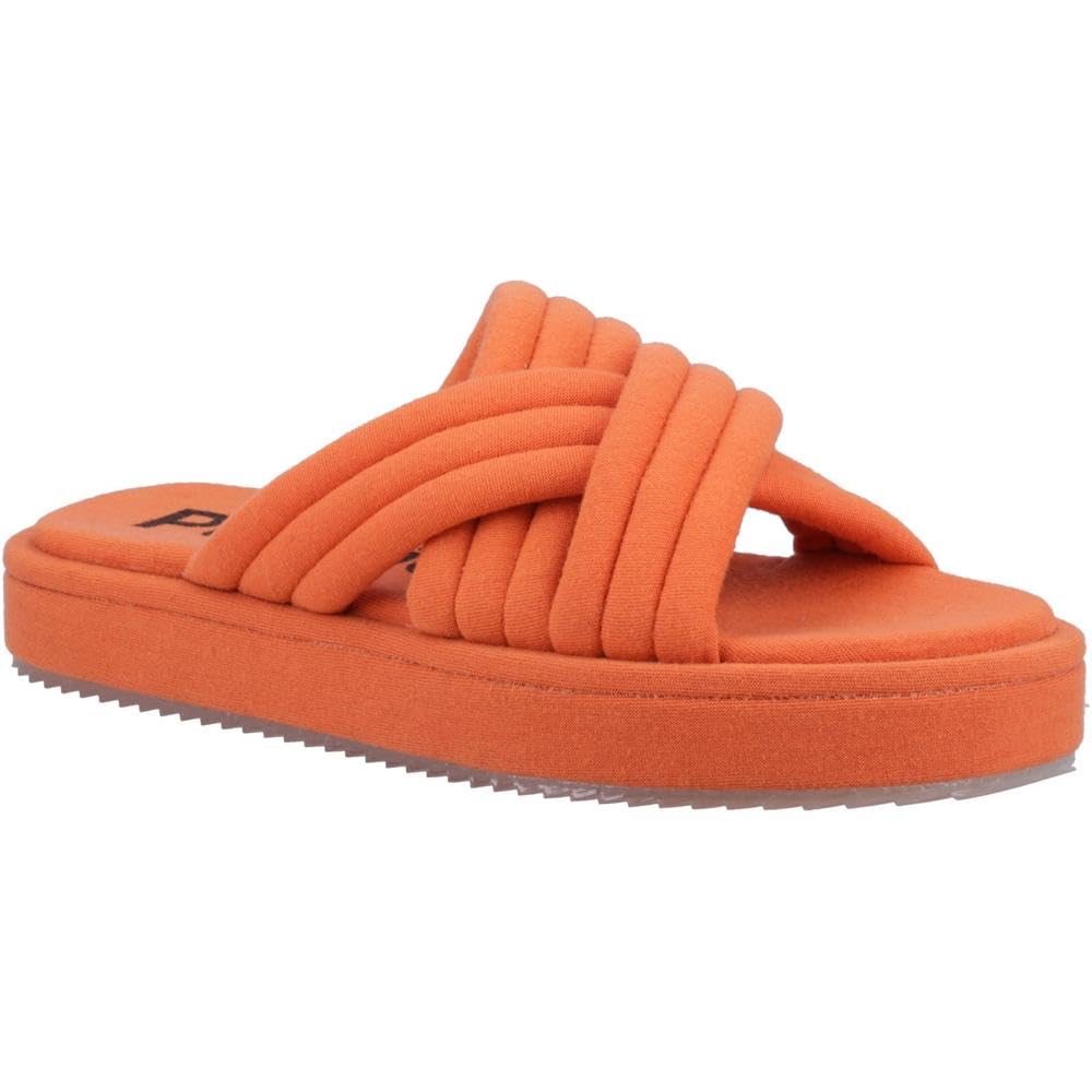 Hush Puppies Women's Sienna Slide, Orange, 7 UK