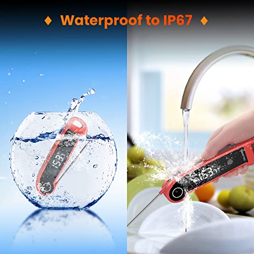 Smartro St49 Digital Thermocouple Instant-Read Meat Thermometer For Food, Grilling, Bbq, Kitchen Cooking, Oil Deep Frying & Candy (Red) #TOP5