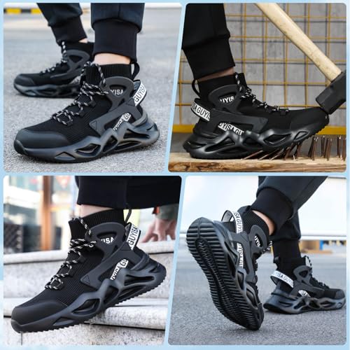 Image of Steel Toe Shoes for Men Work Safety Industrial Protective Men's Work Shoes for Construction Comfortable Lightweight Warehouse Factory