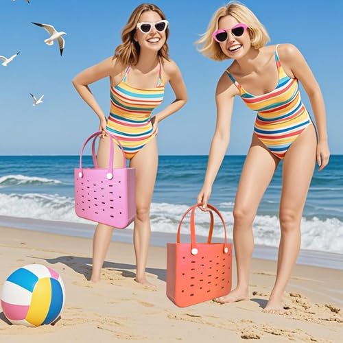 Rubber Tote Bag Large Beach Bag Waterproof Outdoor Tote Bag Washable Tote Portable Travel Bag Open Handbag3