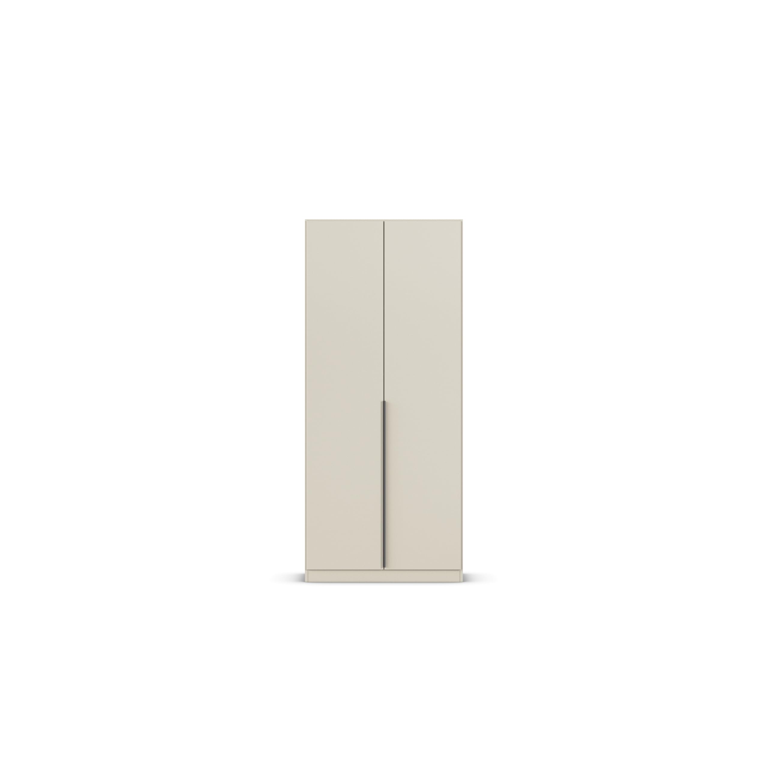 Rauch Möbel Alabama, Kleiderschrank, Farbe Beige, Breite 91 cm | Schrank, 2-türig, Zubehör Basic, für Schlafzimmer, Kinderzimmer, Homeoffice, Gästezimmer, Garderobe, Flur