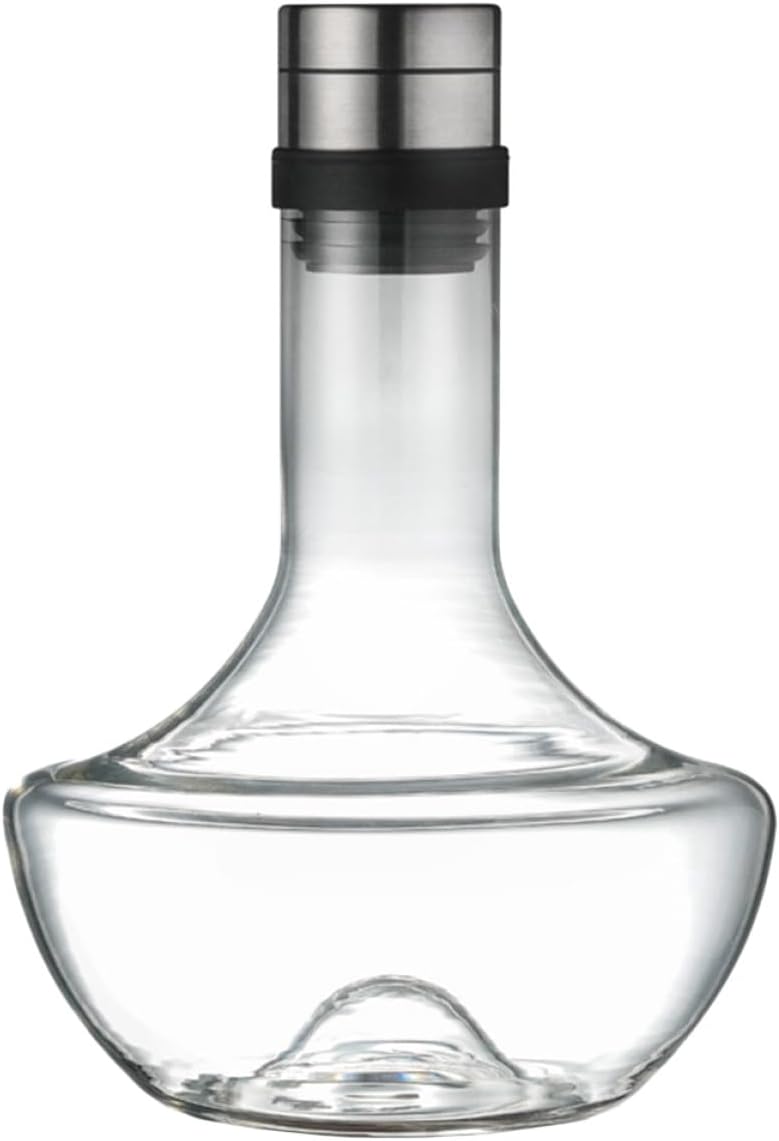VANZACK Large 1000ml Glass Wine Decanter Hand-blown Fast Aerator Pitcher for Household Use, Glass Drink Distributor Suitable for Wine and Whiskey Serving