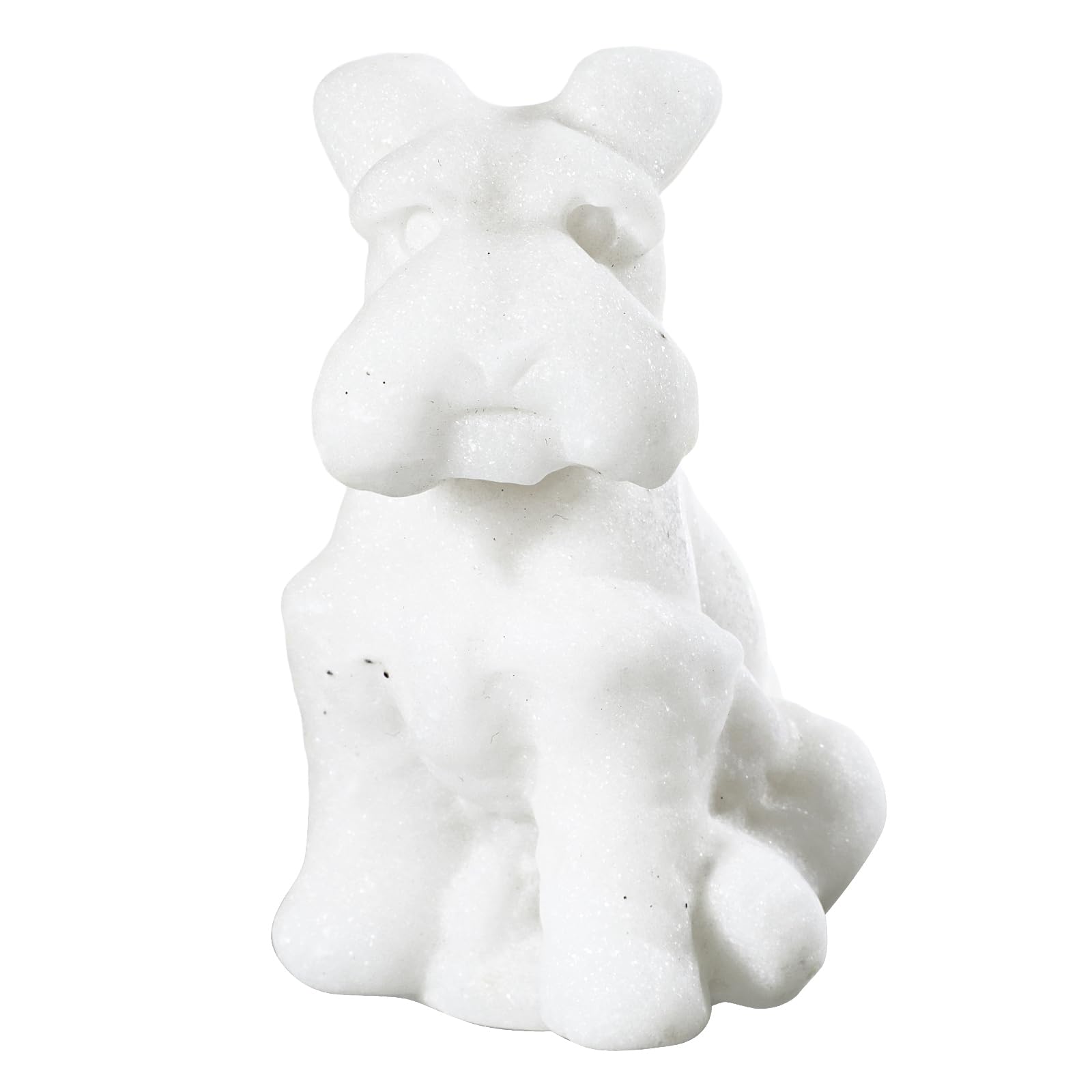 Statue de schnauzer en jade pour remplacer la déco plastique de bureau