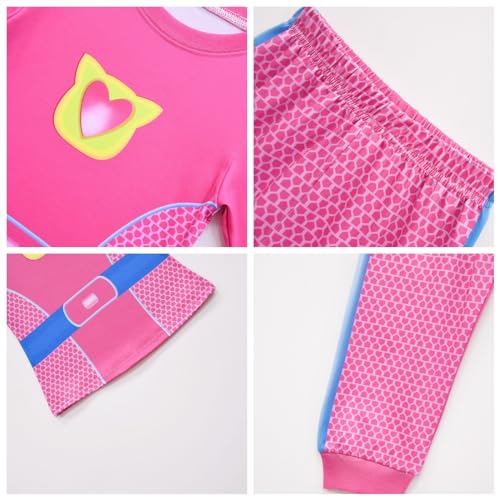 Image of Girls Pink Long Sleeve Shirt and Pants Set Party Outfits