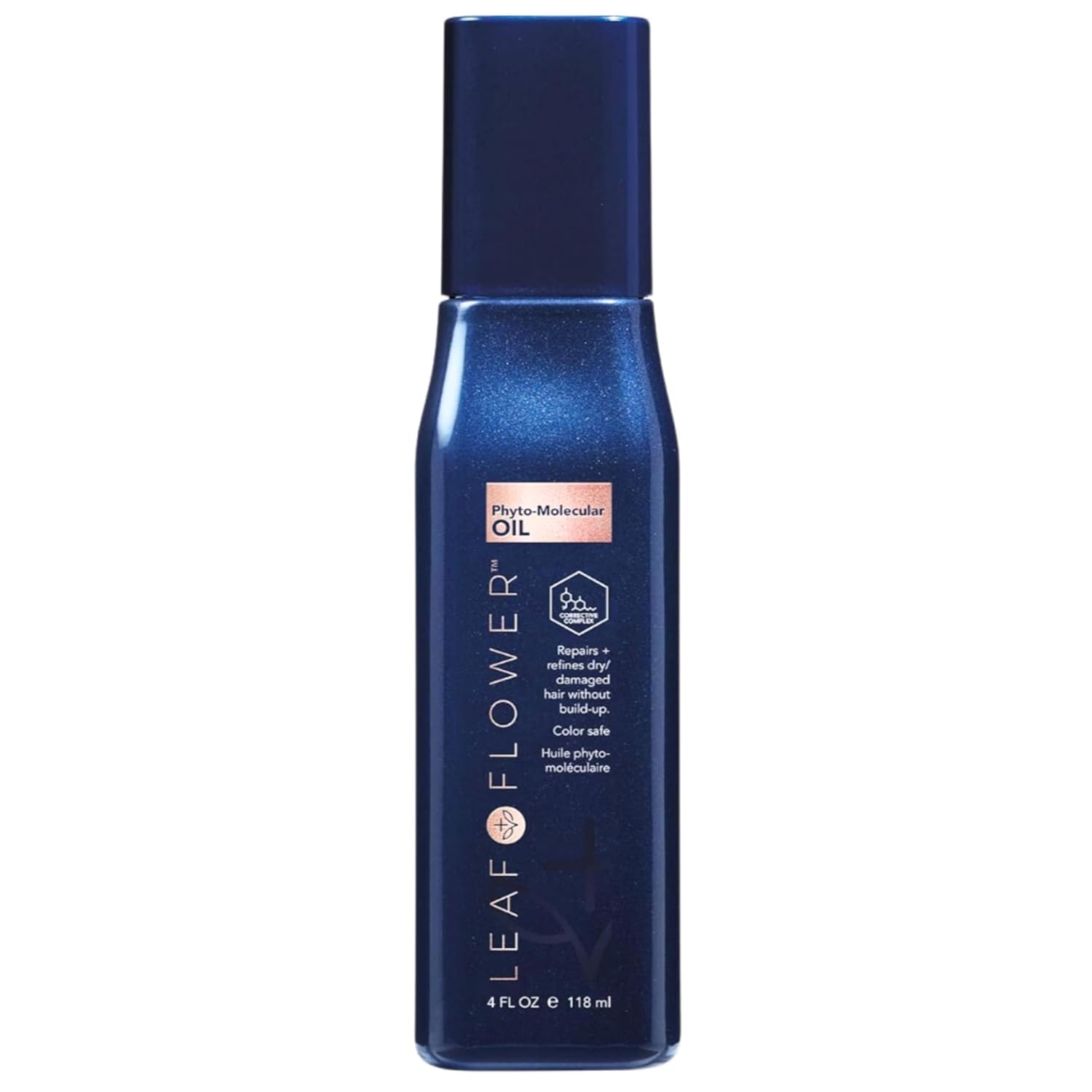Leaf & Flower Phyto-Molecular Oil, Repairs and Refines Dry Damaged Hair, Color Safe, 4 FL OZ