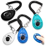 Jiasikaa 4 Pack Pet Training Clicker with Elastic Wrist Strap