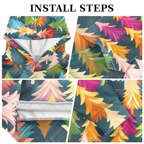 Kids Hoodies Sweaters Christmas Xmas Trees Hooded Sweatshirts with Big Pockets for Boys Girls B04002983