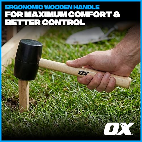 OX Trade Black Rubber Mallet - 24 oz