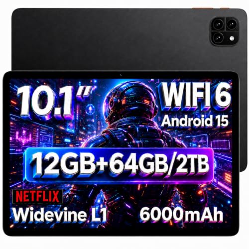 Android 15 Tablet 10.1 Inch, Computer Tablet, Octa-Core, 12GB RAM...