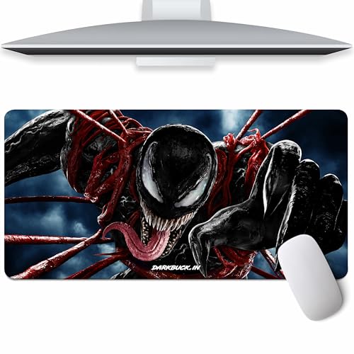 Image of Darkbuck Marvel Extended Mouse Pad Laptop Desktop PC Gaming Long Mousepads Rubber Base with - Anti Skid (595MM x 290MM x 3MM) Venom