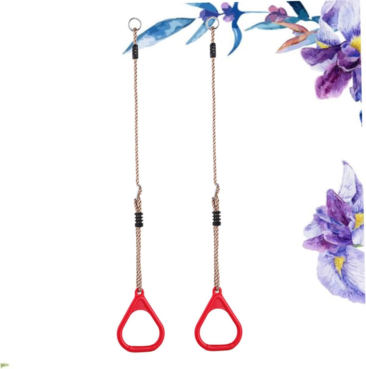 Boy Girl's Gymnastic Rings Durable Plastic Fitness Rings for Full Body Strength Training Accessories for Boy Girl for Home Outdoor Exercise