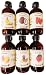 Set of 6 Tropical Extracts (Banana, Mango, Pineapple, Peach, Coconut, Waterme...