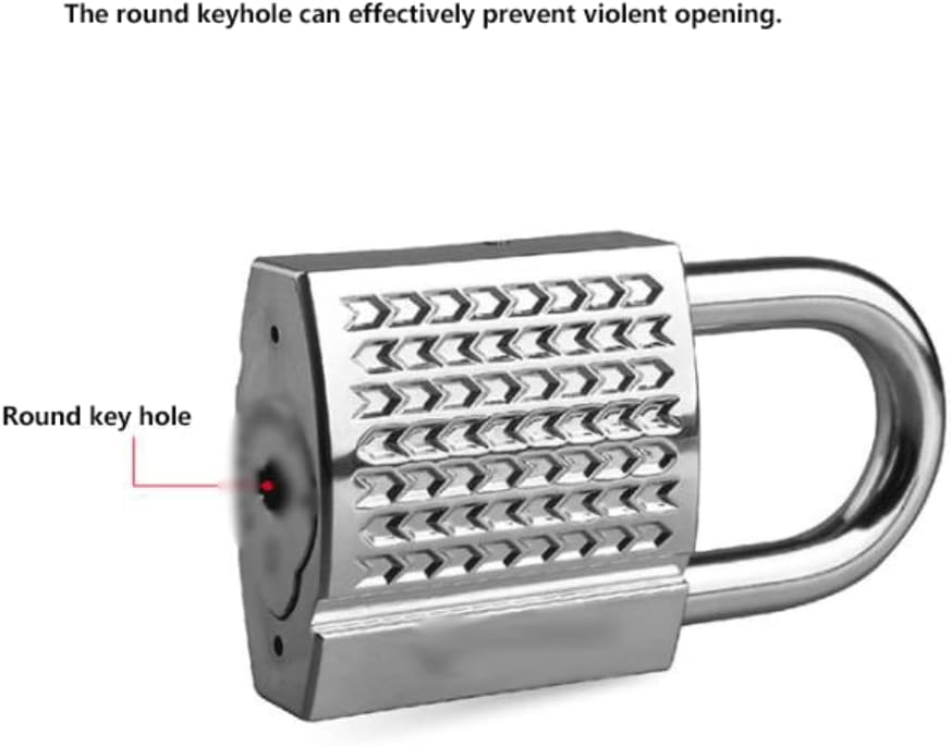 Bulk Locks Zinc Alloy Padlock Body with Round Hole Lock Cylinder with 4 Keys Suitable for Garage Door and Containers Outdoor Padlock