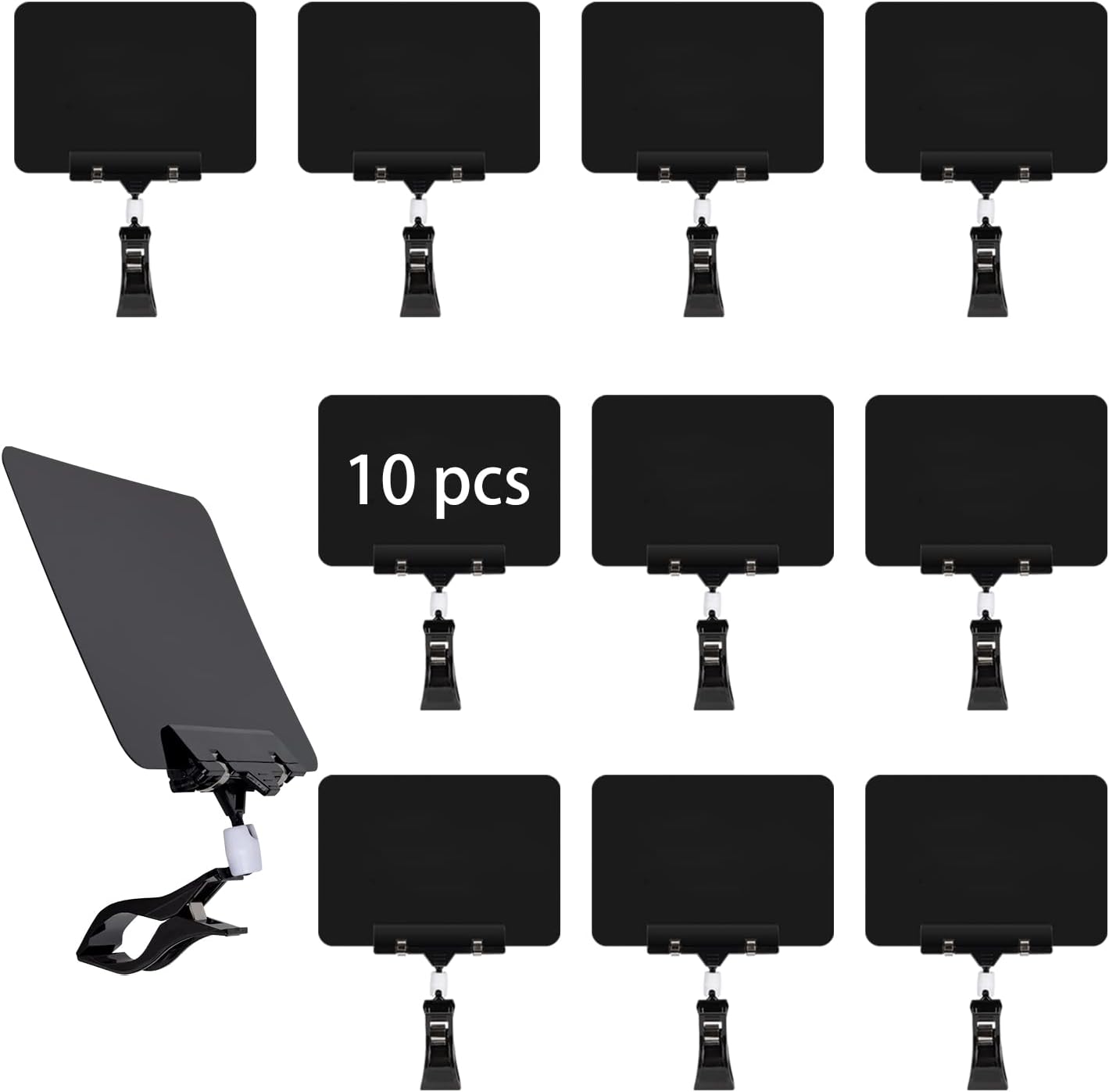 COSMOS Pack of 12 PCS Erasable Wooden Chalkboard Label