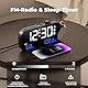 VOSFEEL Radiowecker mit Projektion 180° Projektionswecker 3 Helligkeitsstufen 12/24H mit Schlummerfunktion LED Digital Wecker USB Typ-C Anschluss Anzeige Temperatur Luftfeuchtigkeit