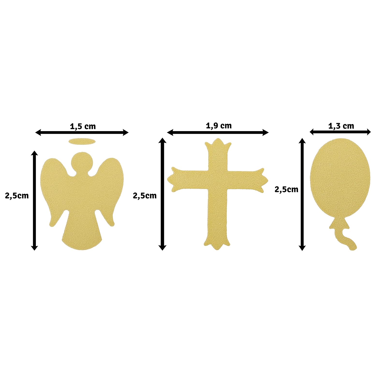 Vaessen Creative Craft Paper Punch Communion 3 Pcs - Cross, Angel, Balloon - for Crafting and Card Making - Image 3