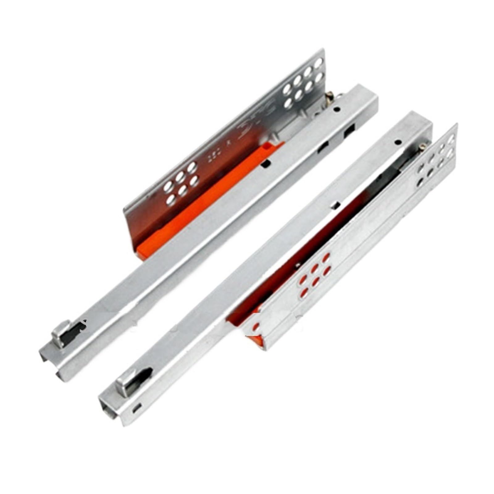 Guías ocultas para cajones Extensión total, Diapositivas for cajones de montaje inferior 25 KG, prensa rebote 2 pliegues for abrir con empuje, 10-20 pulgadas(20inches 500mm)