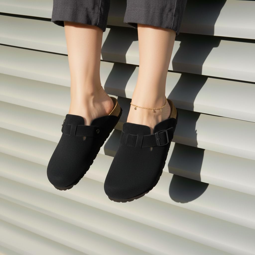 CUSHIONAIRE Hana - Genuine Leather Suede Classic Clog Womens Shoes - Slip On Mule Comfortable Shoes for Women - Image 5