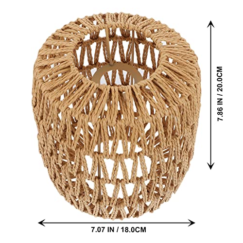 Doitool Woven Pendant Light Shade Rope Rattan Basket Chandelier Lamp Shade Pendants Light Fixture Shade For Restaurant Cafe Teahouse Light #TOP1