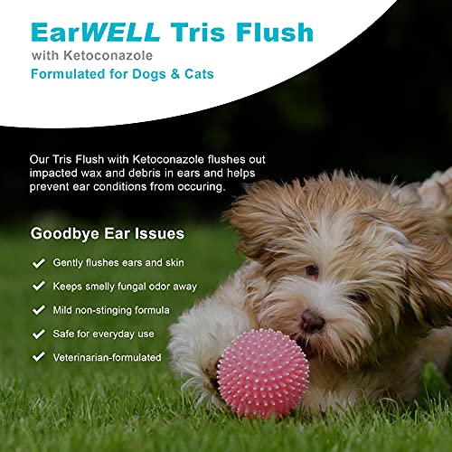 VetWELL Dog Ear Cleaner Solution & Infection Treatment for Dogs & Cats, Tris Otic Cleanser Drops Helps Eliminate Odor and Relieve Infections – 12oz VetWELL Dog Ear Cleaner Solution & Infection Treatment for Dogs & Cats, Tris Otic Cleanser Drops Helps Eliminate Odor and Relieve Infections – 12oz