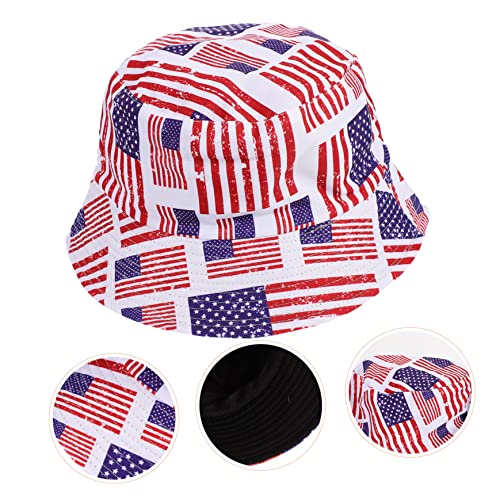 Chapeau de pêcheur bob réversible blanc en polyester pour camping - 3