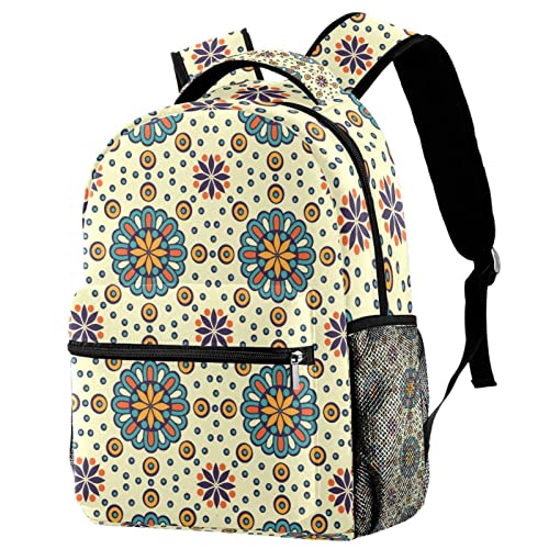 Sac à dos de voyage mandala bohême pour le campus et les sorties des filles et garçons